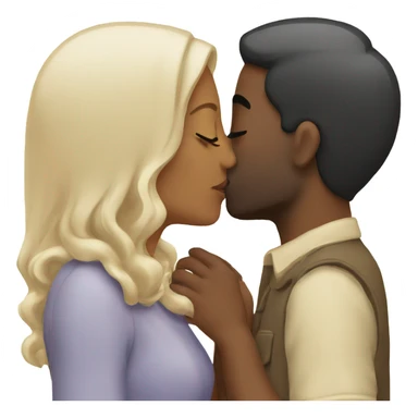 Three people kissing pale sticker