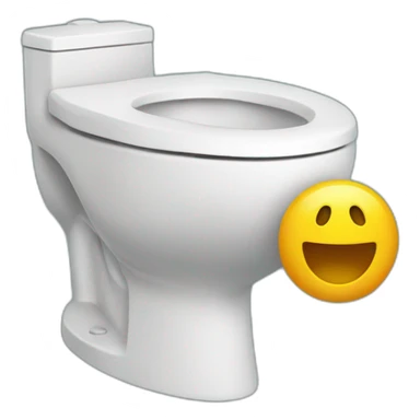 toilet with head coming out of it sticker