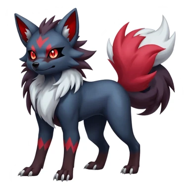 Zoroark-Zorua-Lycanroc (midnight form)-hybrid full body sticker