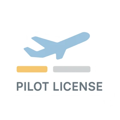 modern sleek pilot license design with minimalist airplane silhouette sticker