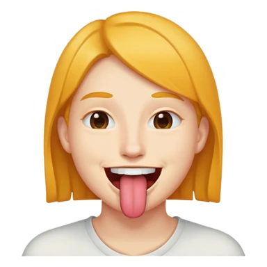 😛 but closed mouth sticking tounge out sticker