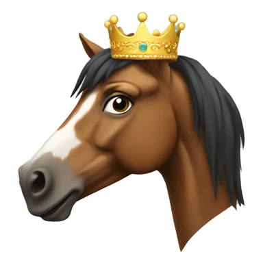 Horse with crown sticker