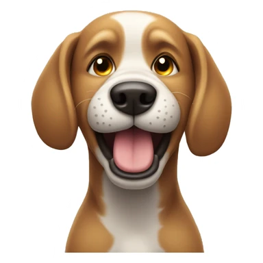 Dog making a smirking face  sticker