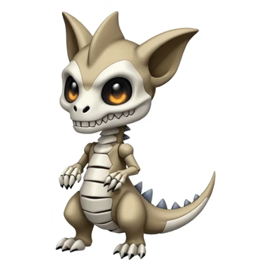 Skeletal Cute Marowak-Duskull-Darkdramon-fusion sticker