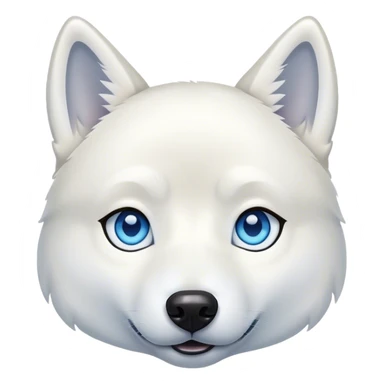 White husky sticker