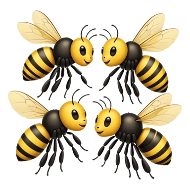 😊🥺 these emojis but with Bumblebees around it and its happy sticker
