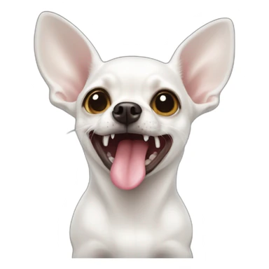 white chihuahau tongue out sticker