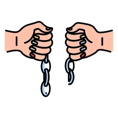 breaking free from chains symbolizing recovery from addiction sticker