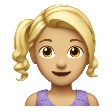 Blonde side ponytail girl sticker