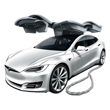 tesla model s getting repossessed  sticker