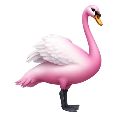 pink swan sticker