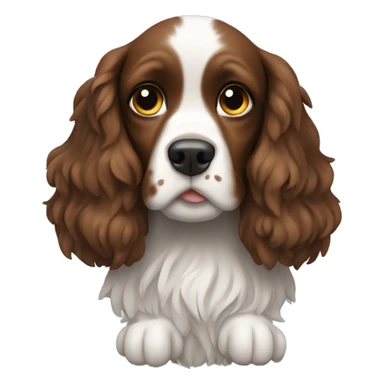 spaniel with a spray in hands sticker