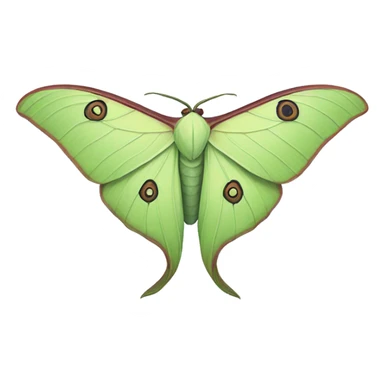luna moth sticker