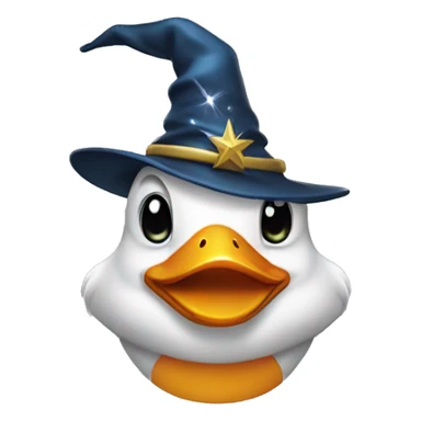 duck with a wizard hat sticker