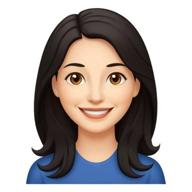 Mature woman with long dark hair sticker