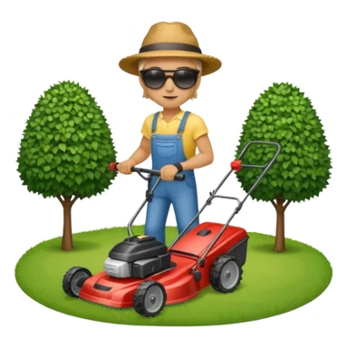 mowing the yard sticker