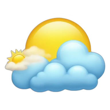 cloud & sunny weather sticker