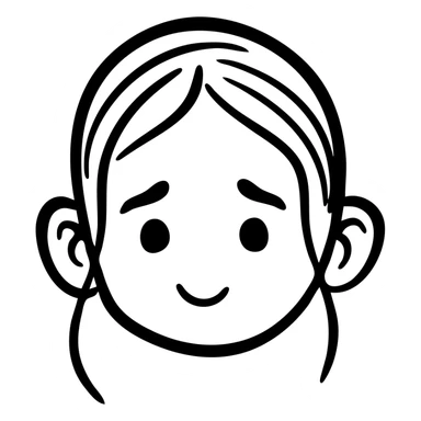 Cute girl face with short hair sticker