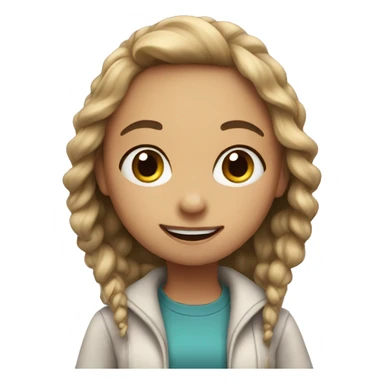 girl saying hello sticker