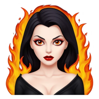 Vampira mulher bonita sexy pegando fogo sticker