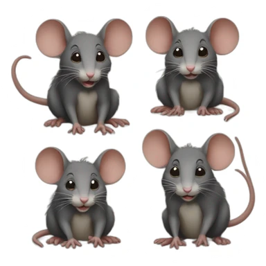 Family of rats sticker