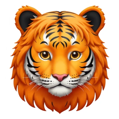tiger with wigs sticker