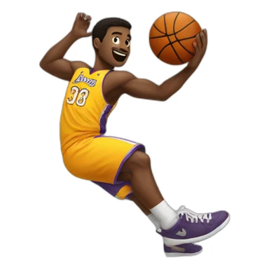 short guy trying to dunk sticker