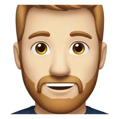 irish man light blue eyes, brown short receding hair and short beard, wearing a smart navy blue jumper. sticker
