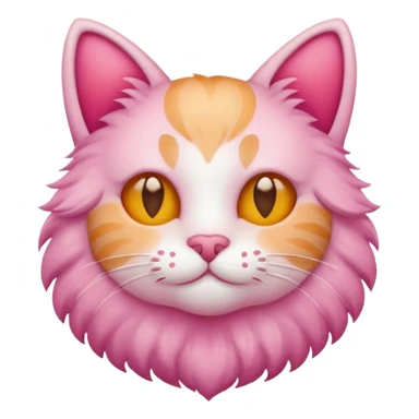 cat emoji composed only of hearts and circles sticker