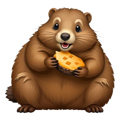 Ground hog eating  sticker