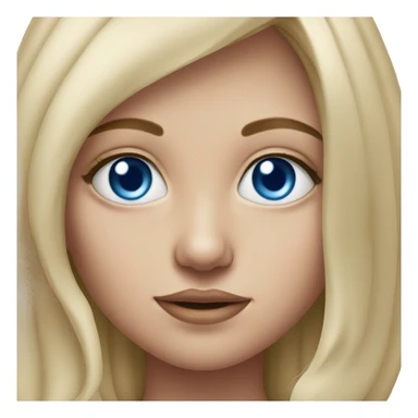 realistic portrait of girl blue eyes sticker