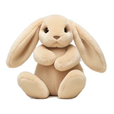 Cute soft beige bunny cuddle from jellycat sticker