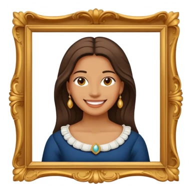 Monnalisa paint of Louvre giocanda frame  sticker