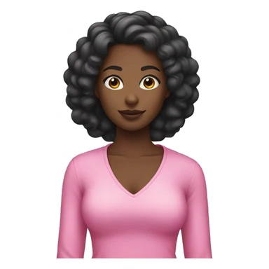 Black girl wearing pink clothes  sticker
