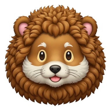 animal curly hair sticker