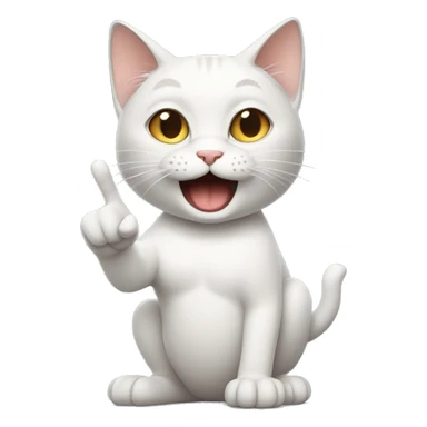 Cat giving middle finger  sticker