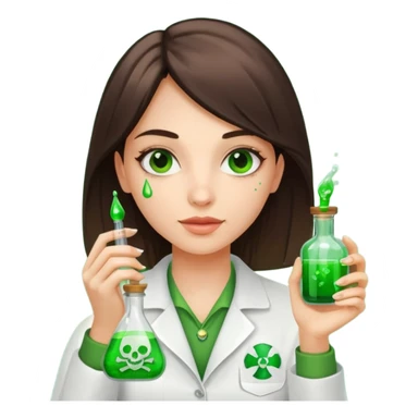 Gir trying to poison me her name tag  is denisa george is must be written  sticker