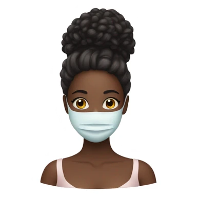 beauty self care girl with mask  sticker