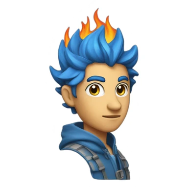 Flamme bleu sticker