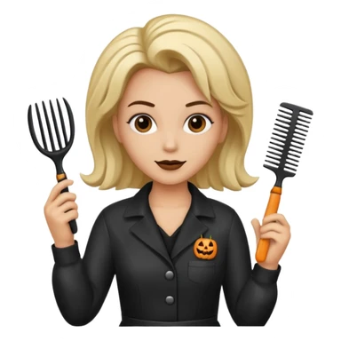 halloween hair stylist sticker