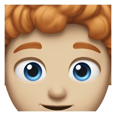 Red haired white boy blue eyes sticker