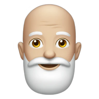 santa without hair bald sticker