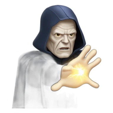 emperor palpatine shooting lightning from hands sticker