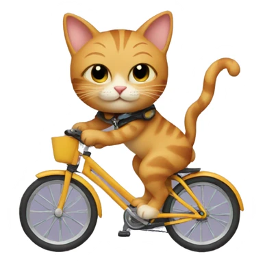 Cat on a bike sticker