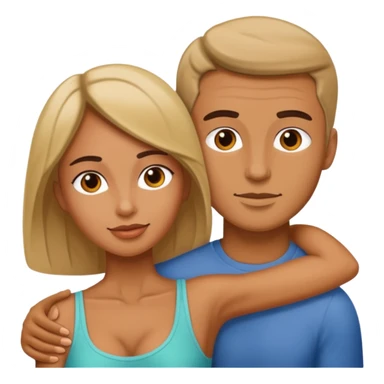 Woman straddling man sticker