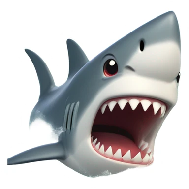 shark screaming while surfing  sticker