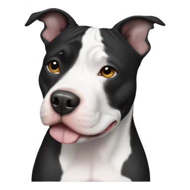 Black and white american pitbull sticker