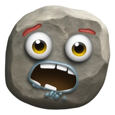 plastic googly eyes glued on a rock sticker