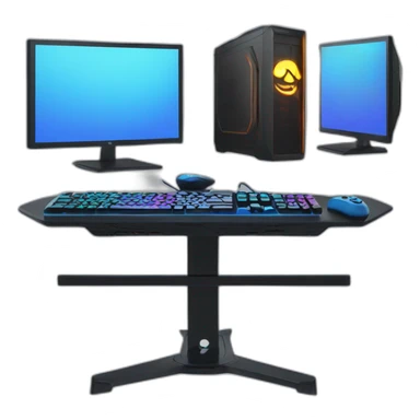 Pc gaming setup vert sticker