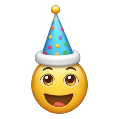 birthday hat face sticker